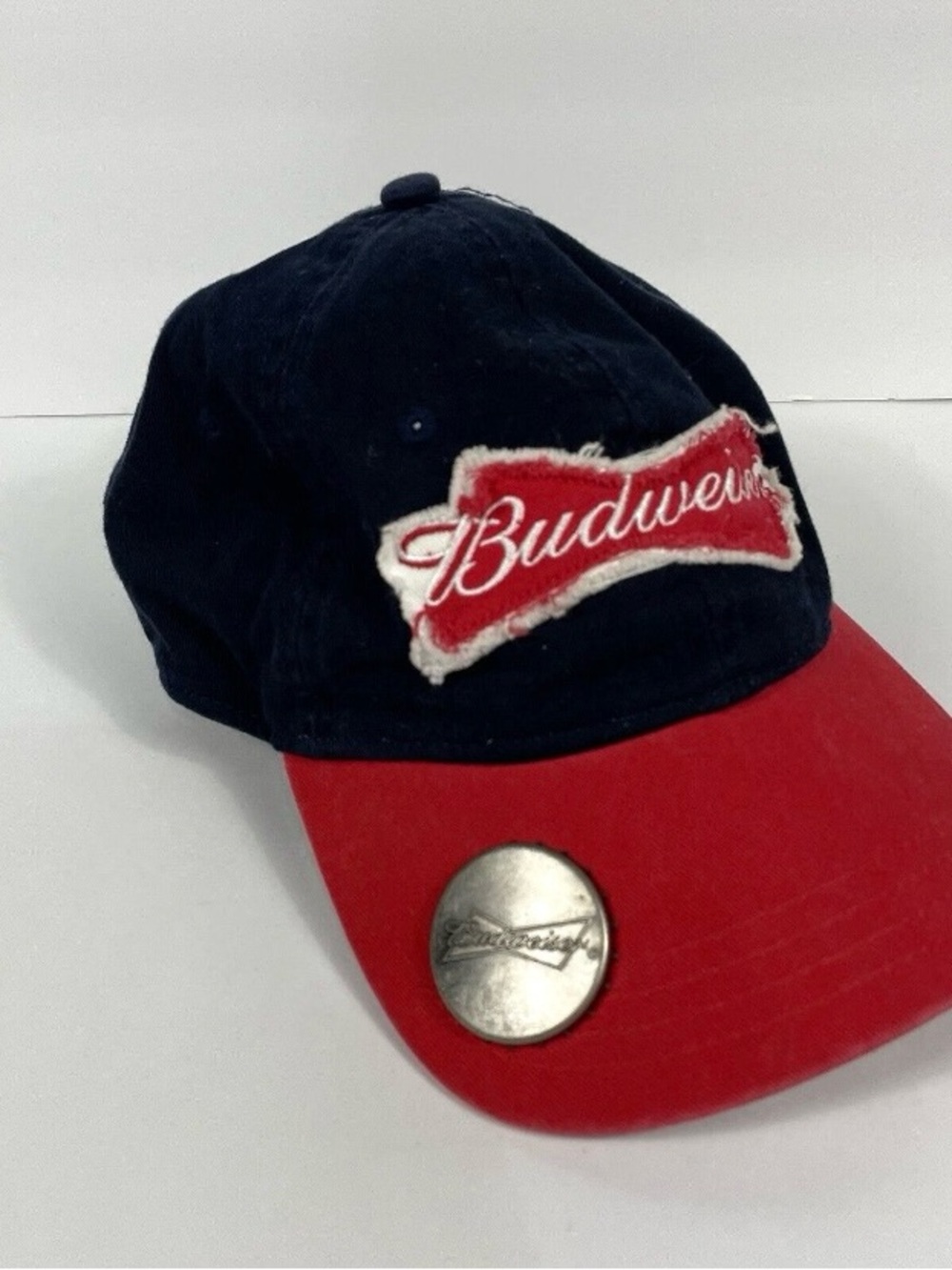 BUDWEISER Patch Official Baseball Hat Cap With Bottle Opener On Bill